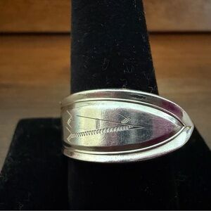 “A” Engraved Spoon Ring